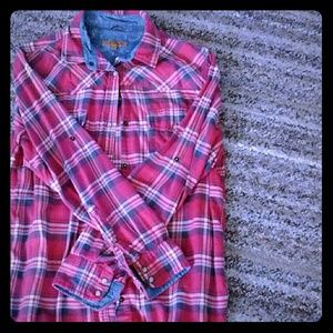 Jacks Girlfriend plaid button up